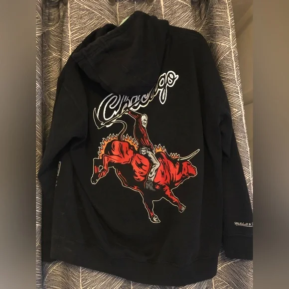 Rare Juice WRLD Chicago Bulls x Mitchell & Ness Hoodie Size 3XL